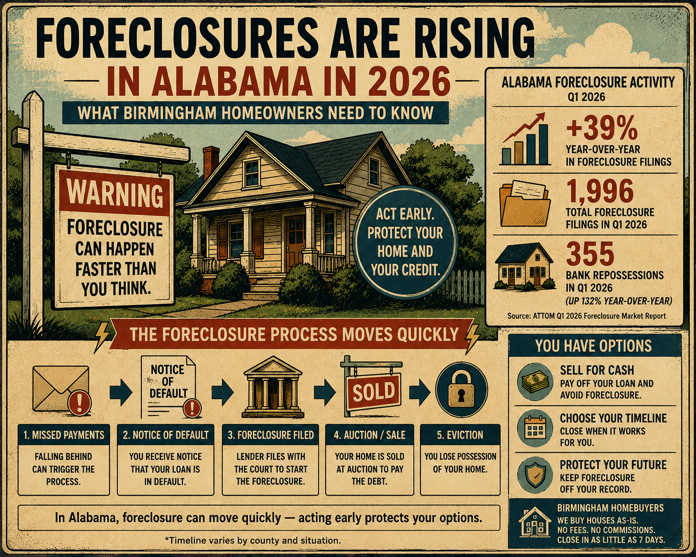 Alabama foreclosure process and your options